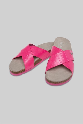 Soccx Mules in Pink: front