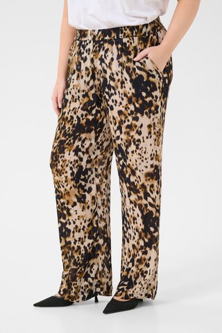 KAFFE CURVE Loosefit Broek 'Julia' in Beige: voorkant