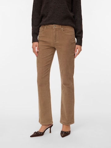 VERO MODA Wide Leg Hose 'MELISA ' in Braun: Vorderseite