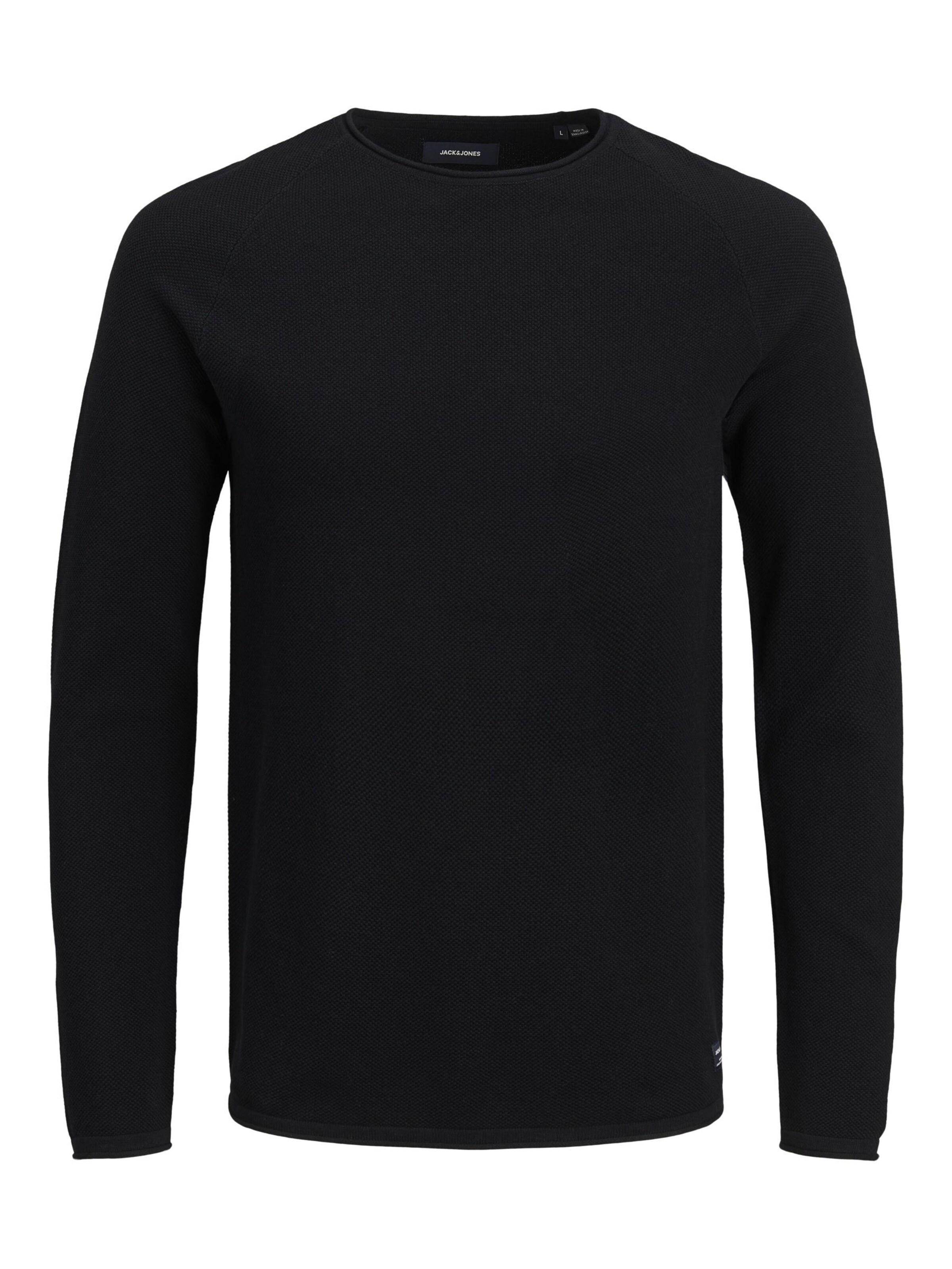 Pull-over 'JJEHill' JACK & JONES en noir : devant