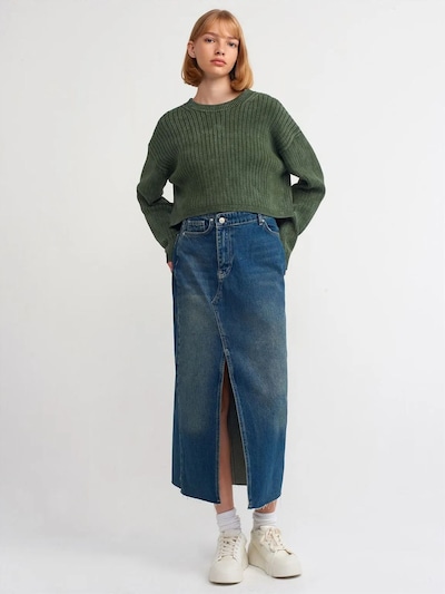 Dilvin Jupe en 34 en bleu denim, Vue avec produit