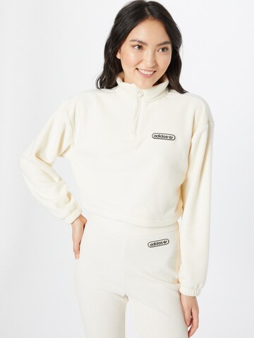 Pull-over ADIDAS ORIGINALS en blanc : devant