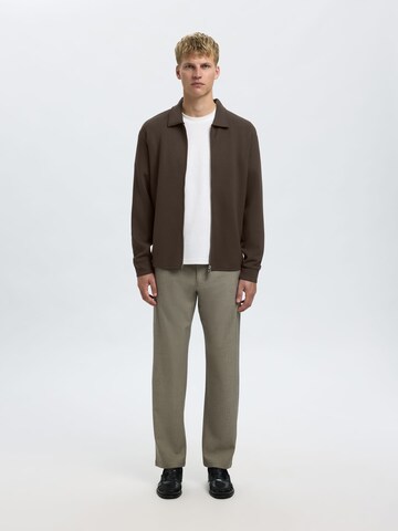 SELECTED Cardigan 'SLHManuel' i brun