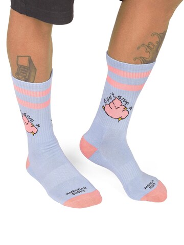 American Socks Socken 'Don't give a shit'‌‌‌‌ in Blau