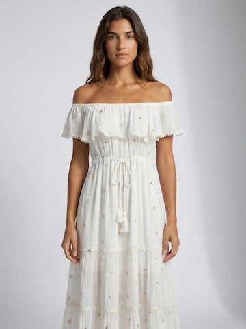 Miss June Jurk 'Robe Longue Kate' in Wit