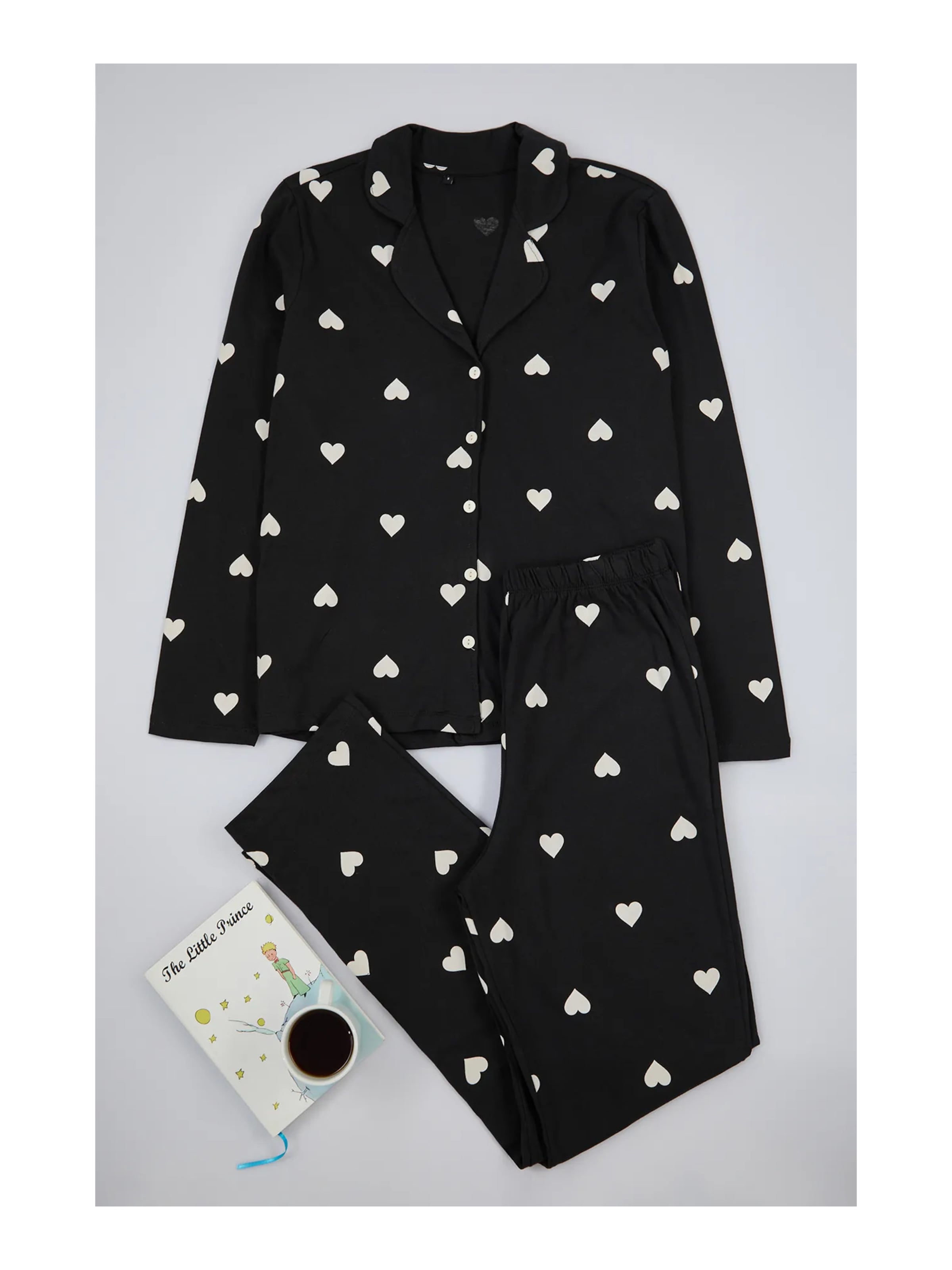 Pyjama Trendyol Curve en noir : devant