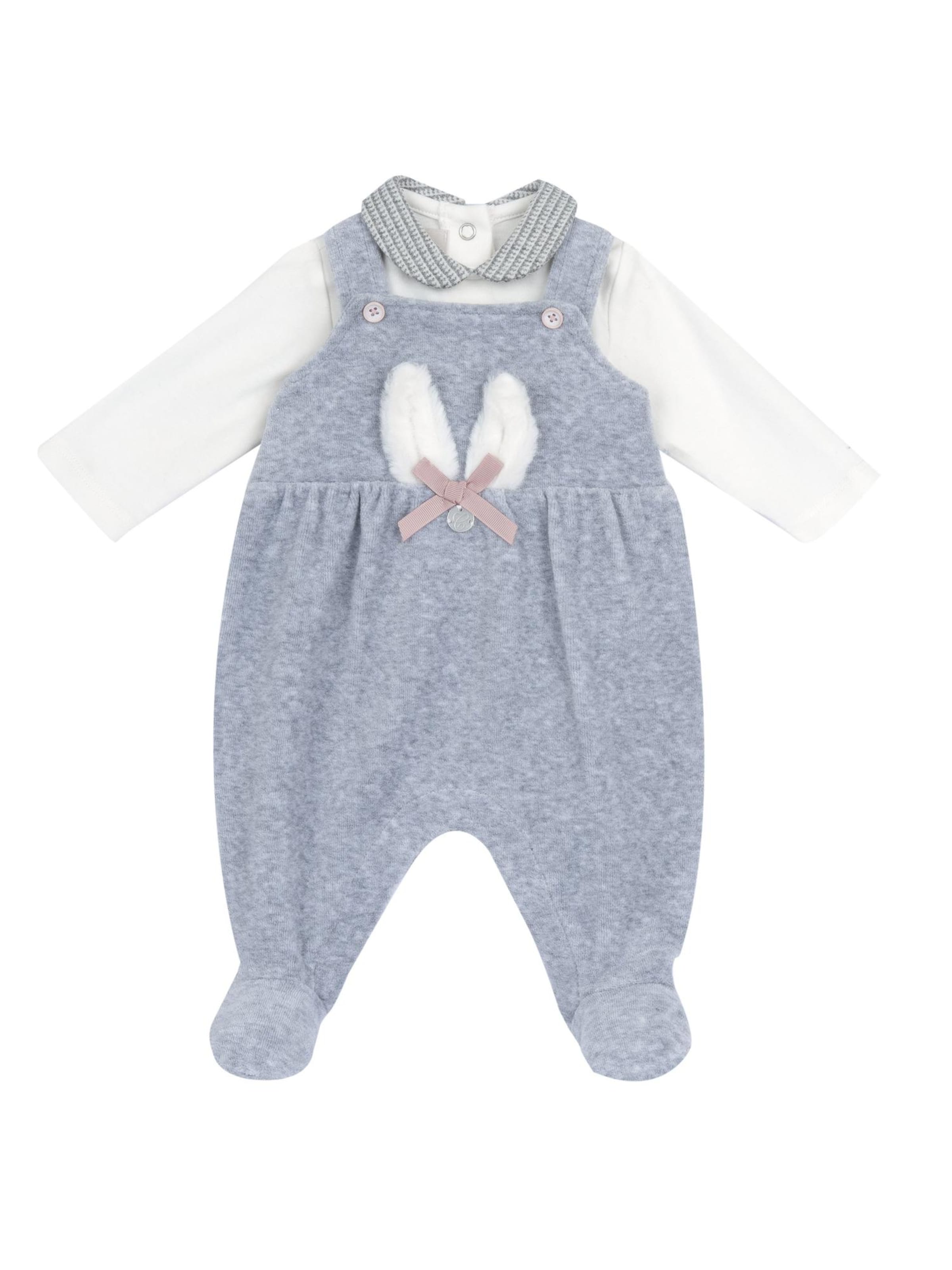 Chicco Kezeslábasok - szürke: elől