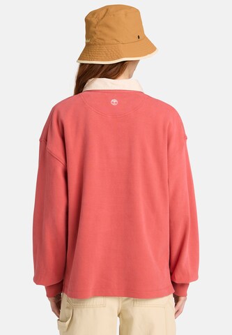 TIMBERLAND Mikina 'Lush Rugby Polo' - Červená