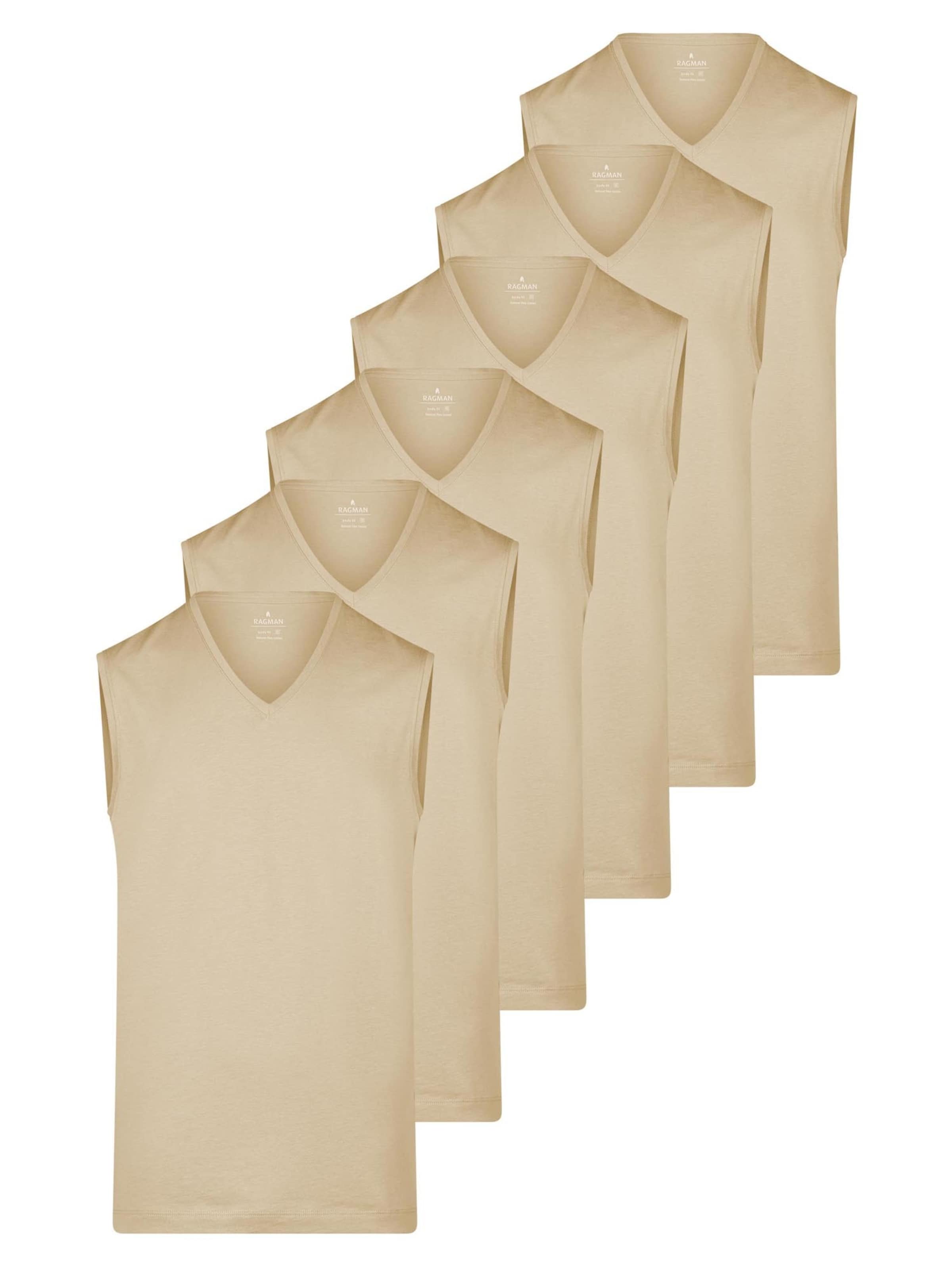 Ragman Onderhemd 'Basic' in Beige: voorkant