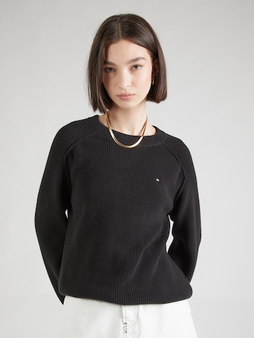 TOMMY HILFIGER - Jersey en negro: frente