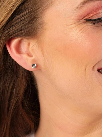 Boucles d'oreilles Lucardi en or : devant