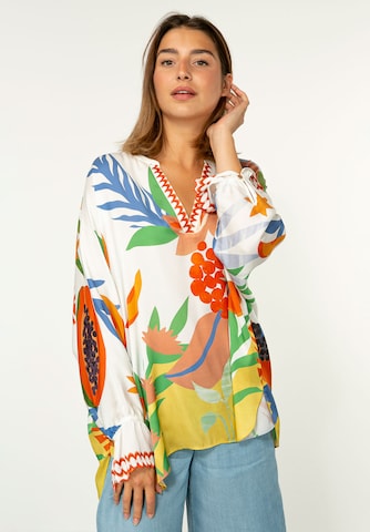 IVI collection Tunic 'PAPAYA' in Mixed colors: front