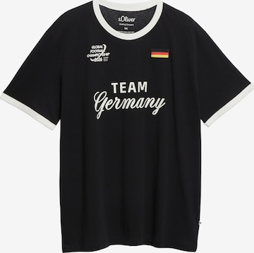T-Shirt s.Oliver Red Label Big & Tall en noir : devant