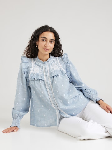 YAS Blouse 'YASISABEL' in Blauw