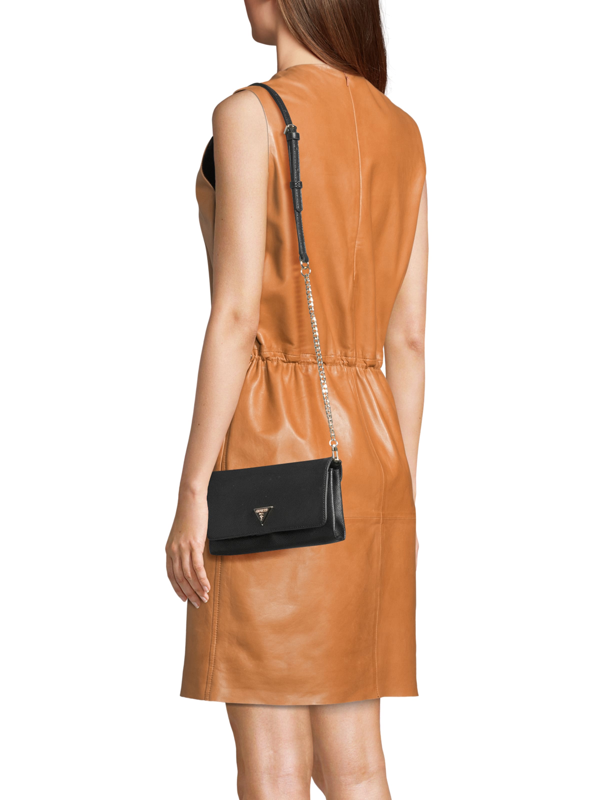 Clutch 'NOELLE II XBODY FLAP ORGANIZER' de la GUESS pe negru: față