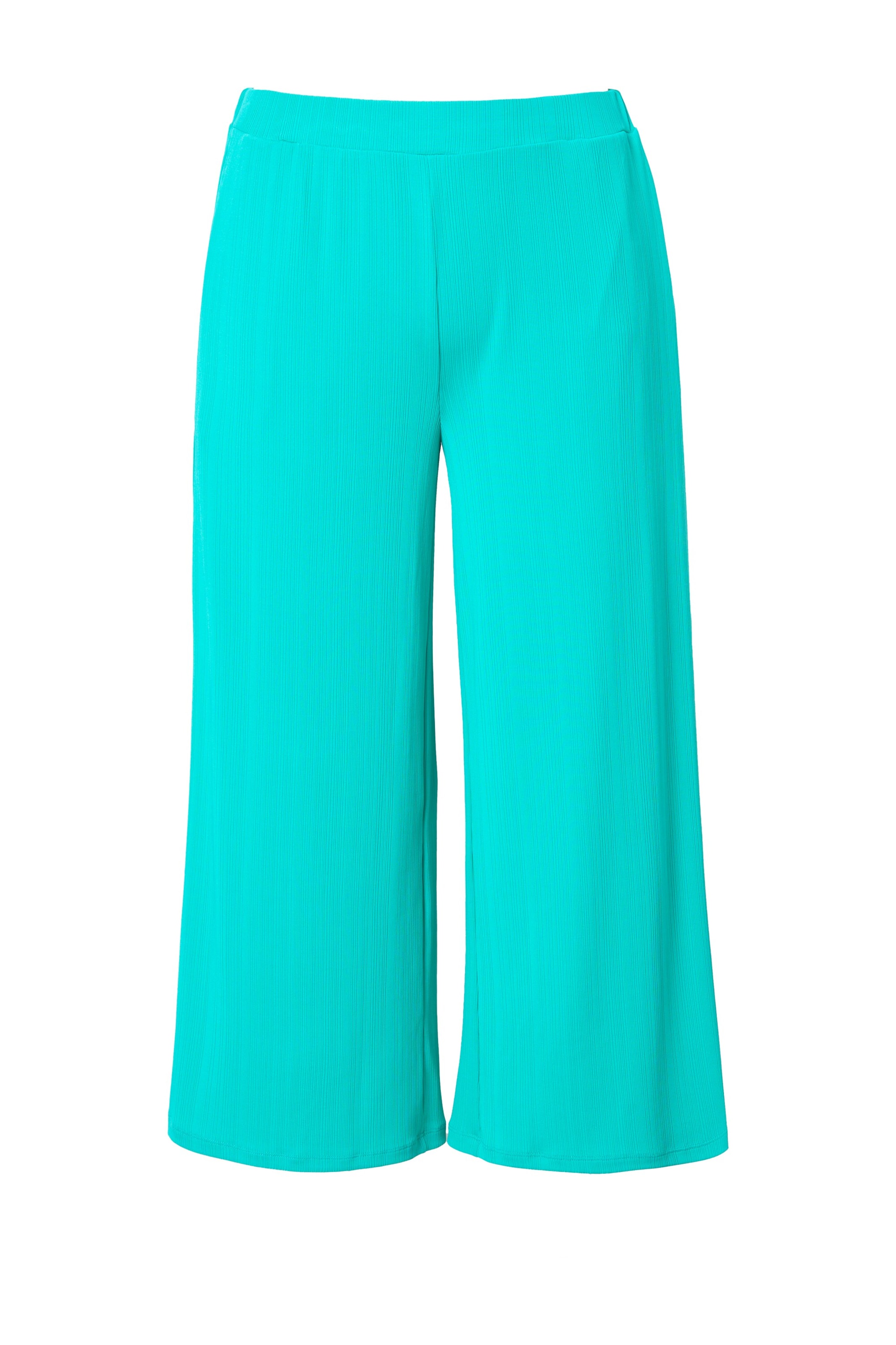 Ulla Popken Wide Leg Hose in Grün: Vorderseite