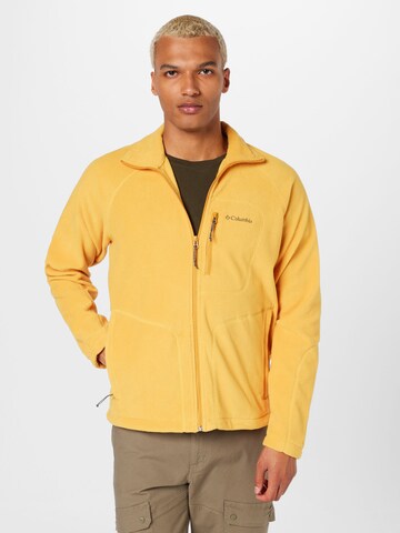 COLUMBIA Athletic Fleece Jacket 'FAST TREK II' in Yellow: front