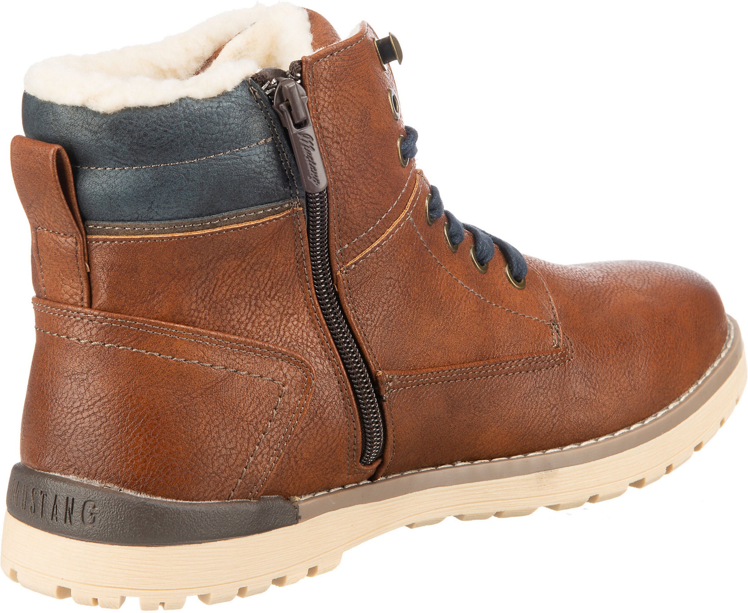 Bottines à lacets MUSTANG en marron