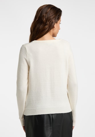 Pull-over 'Tuxe' faina en blanc