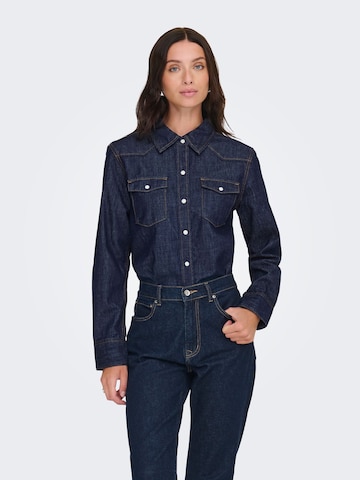 Chemisier 'ONLCharlize' ONLY en bleu : devant