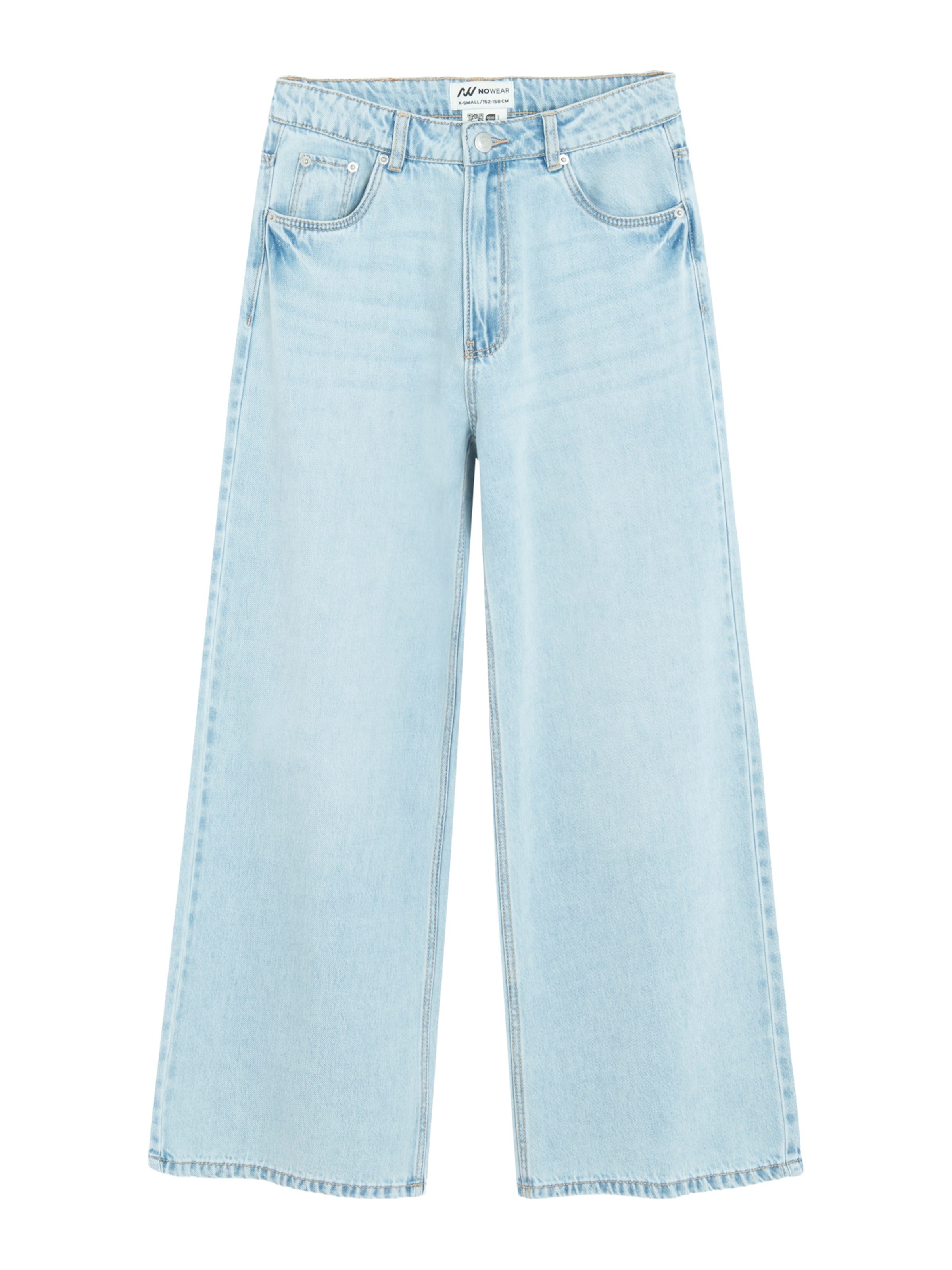 NoWear Wide Leg Jeans i blå: forside