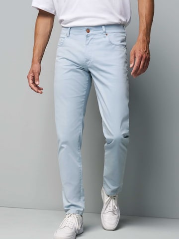 MEYER Slimfit Broek 'M5' in Blauw