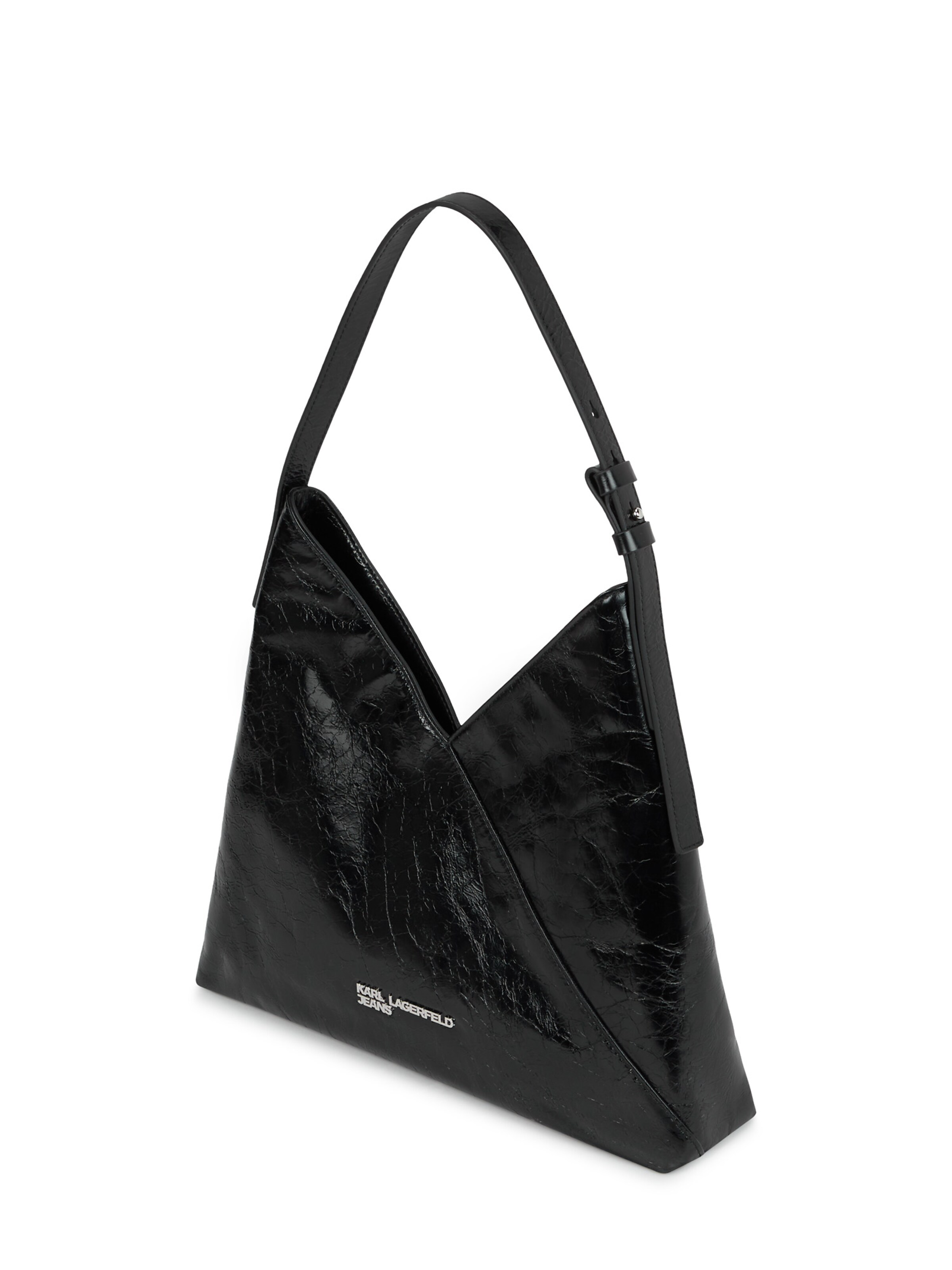 KARL LAGERFELD JEANS Posetaske ' Geo Hochglänzende Tote Bag ' i sort