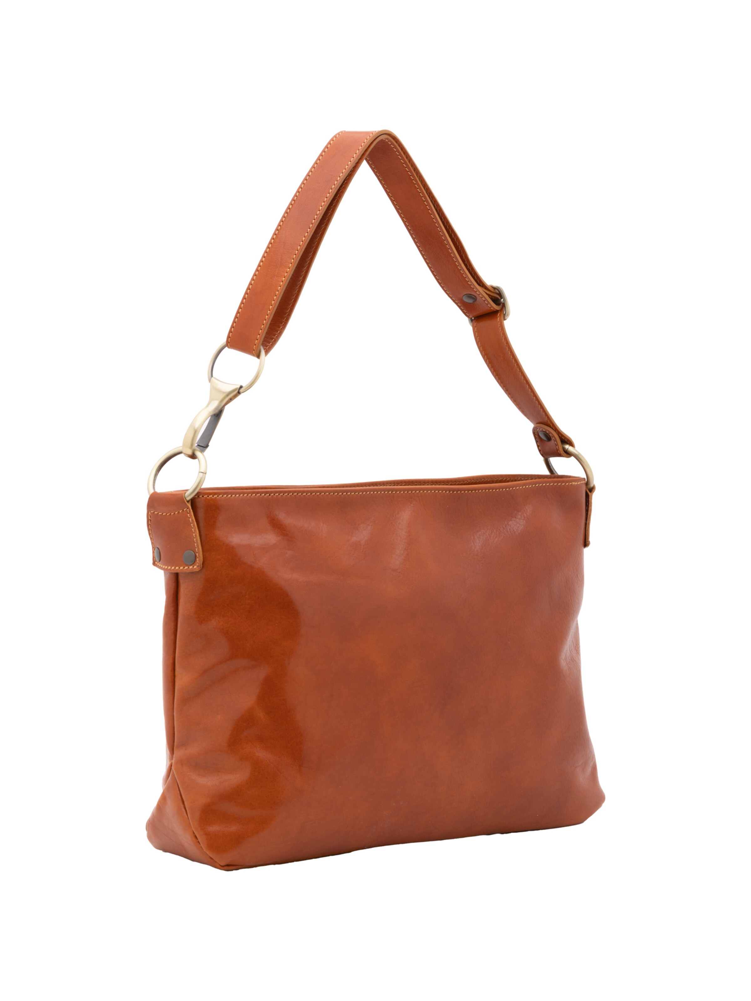 Borsa a spalla 'Borsa a Spalla Donna Pelle Vacchetta - Tracolla Regolabile e Zip' di I Fratelli in beige