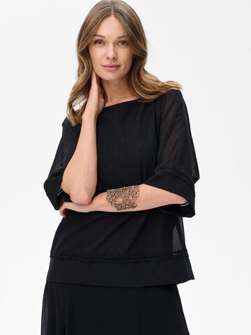 Blue Shadow Blouse in Black