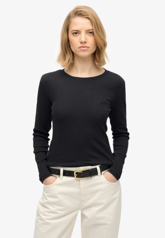 Superdry & Co Shirt 'Athletic Essentials' in Zwart: voorkant