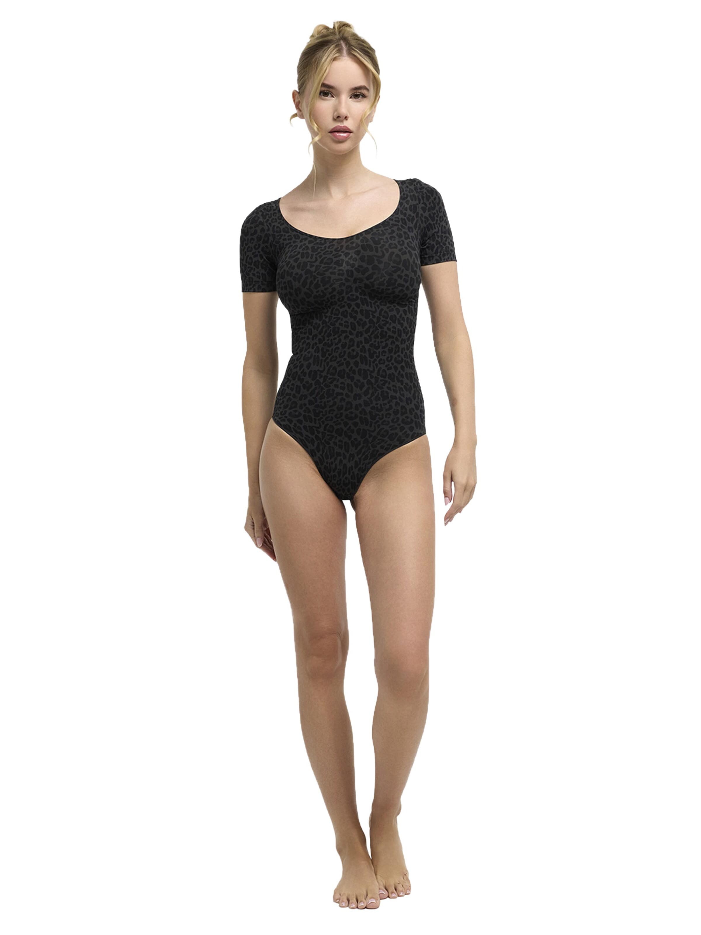 Body modelant 'T-Shirt Bodysuit Sculpting Shapewear mit Slip' cfab en noir