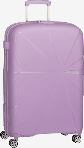 American Tourister Trolley 'Starvibe Spinner 77 EXP' in Lila: voorkant
