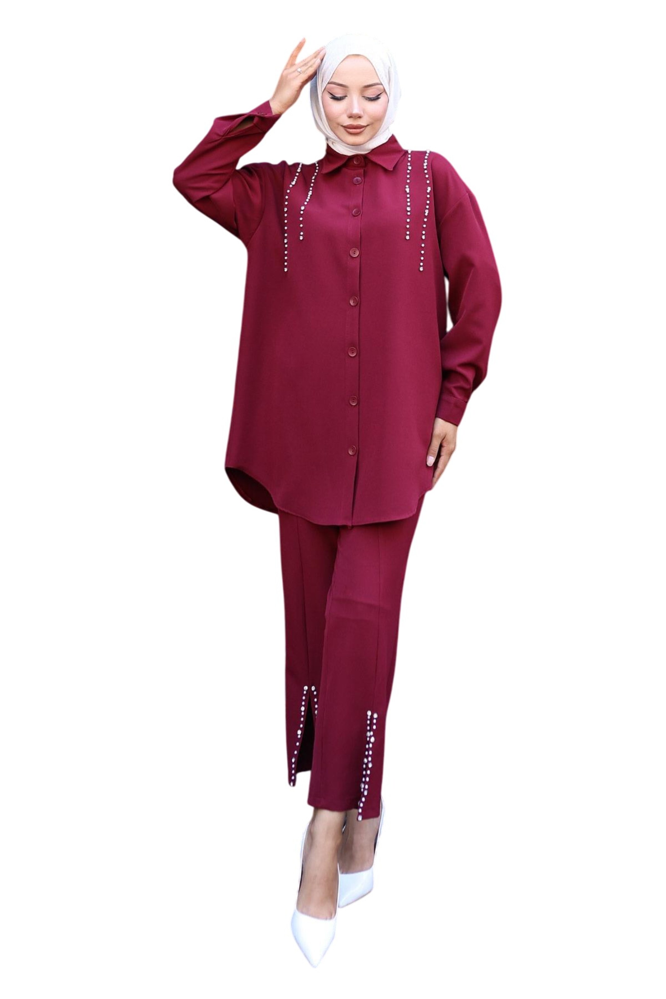 MODAMIHRAM Tunika in Rot: Vorderseite