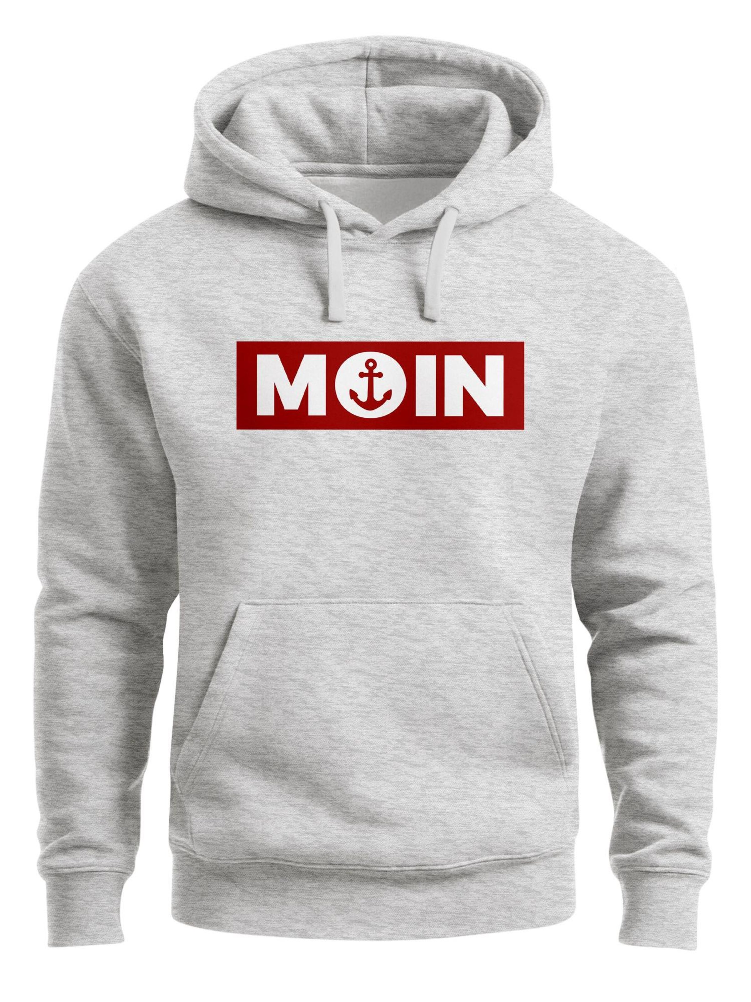 Neverless Sweatshirt 'Moin Anker' in Grey: front