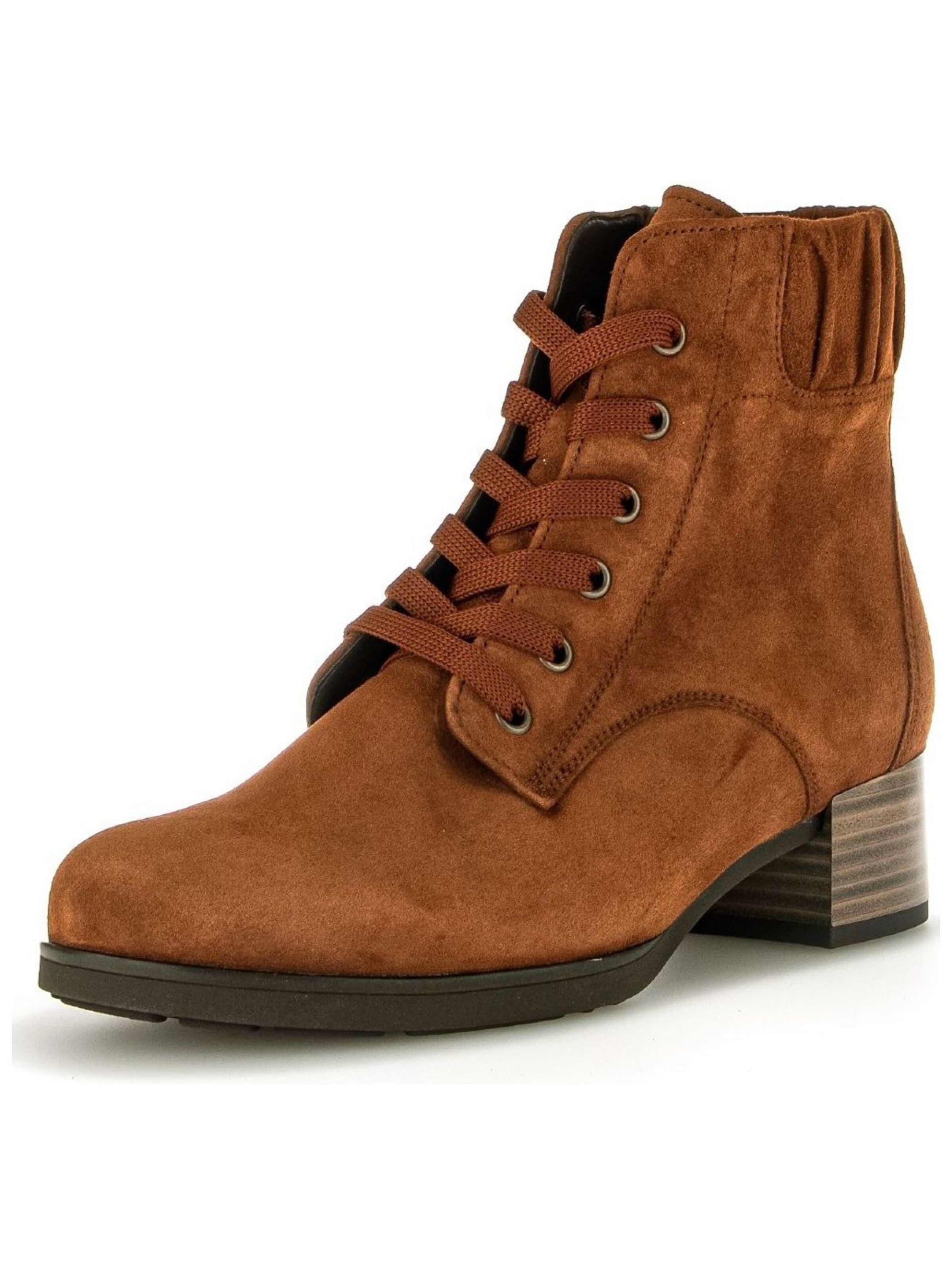 GABOR Lace-Up Ankle Boots in Brown: front