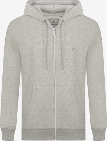 DENIM CULTURE Zip-Up Hoodie 'PEDRO' in Grey: front