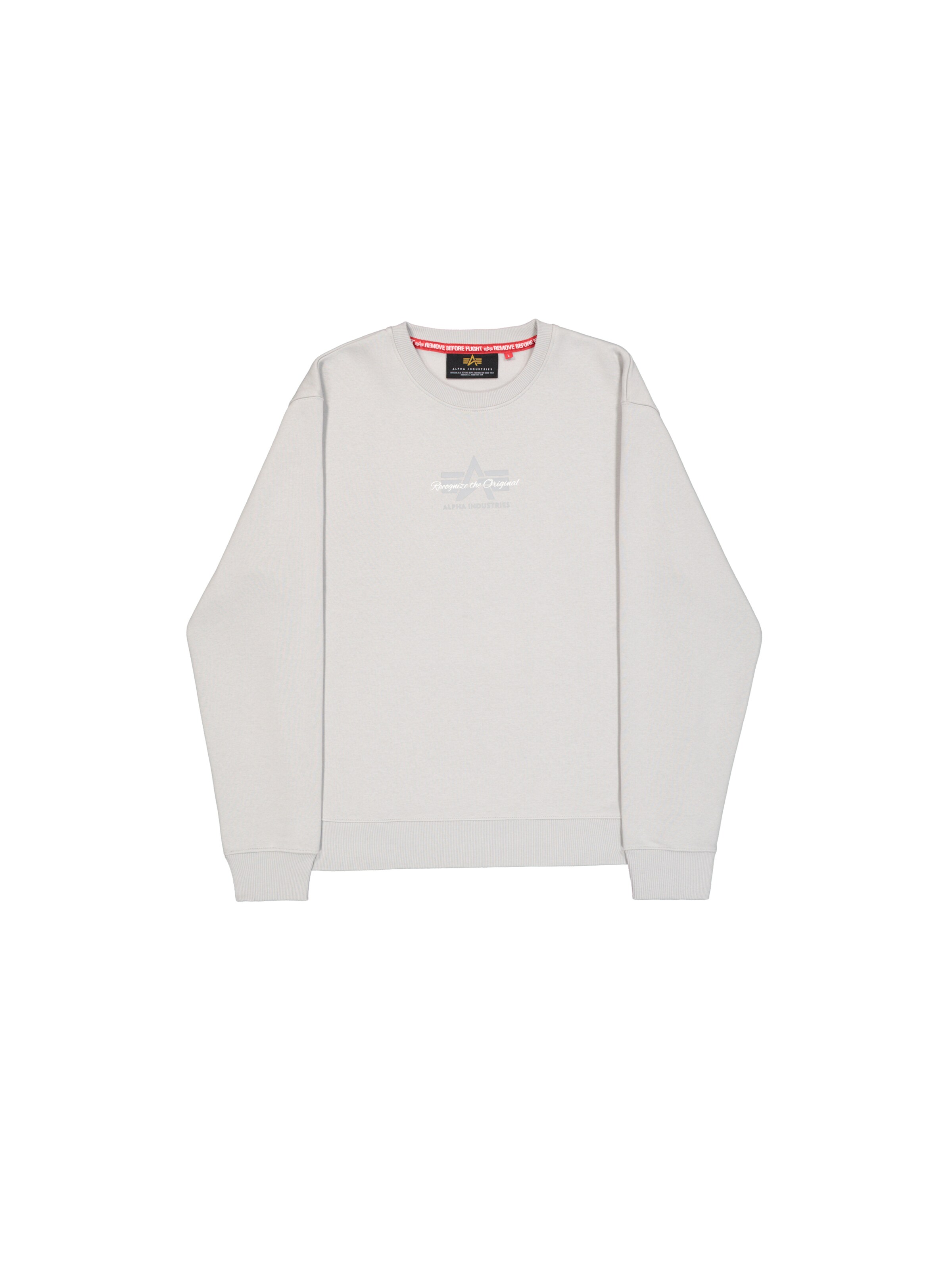 ALPHA INDUSTRIESSweater majica - siva boja: prednji dio
