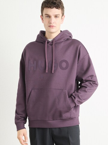 HUGO Μπλούζα φούτερ 'Ditchle' σε λιλά: μπροστά