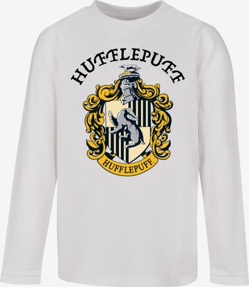 ABSOLUTE CULT Shirt 'Harry Potter - Hufflepuff Crest' in Wit: voorkant