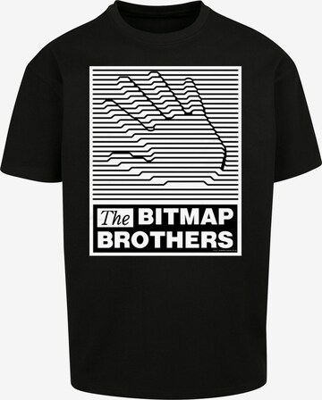 T-Shirt 'Bitmap Bros Retro Gaming SEVENSQUARED' F4NT4STIC en noir : devant