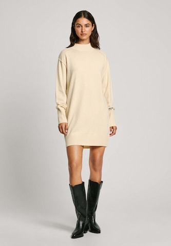 Pepe Jeans Knitted dress 'HAZEL' in White