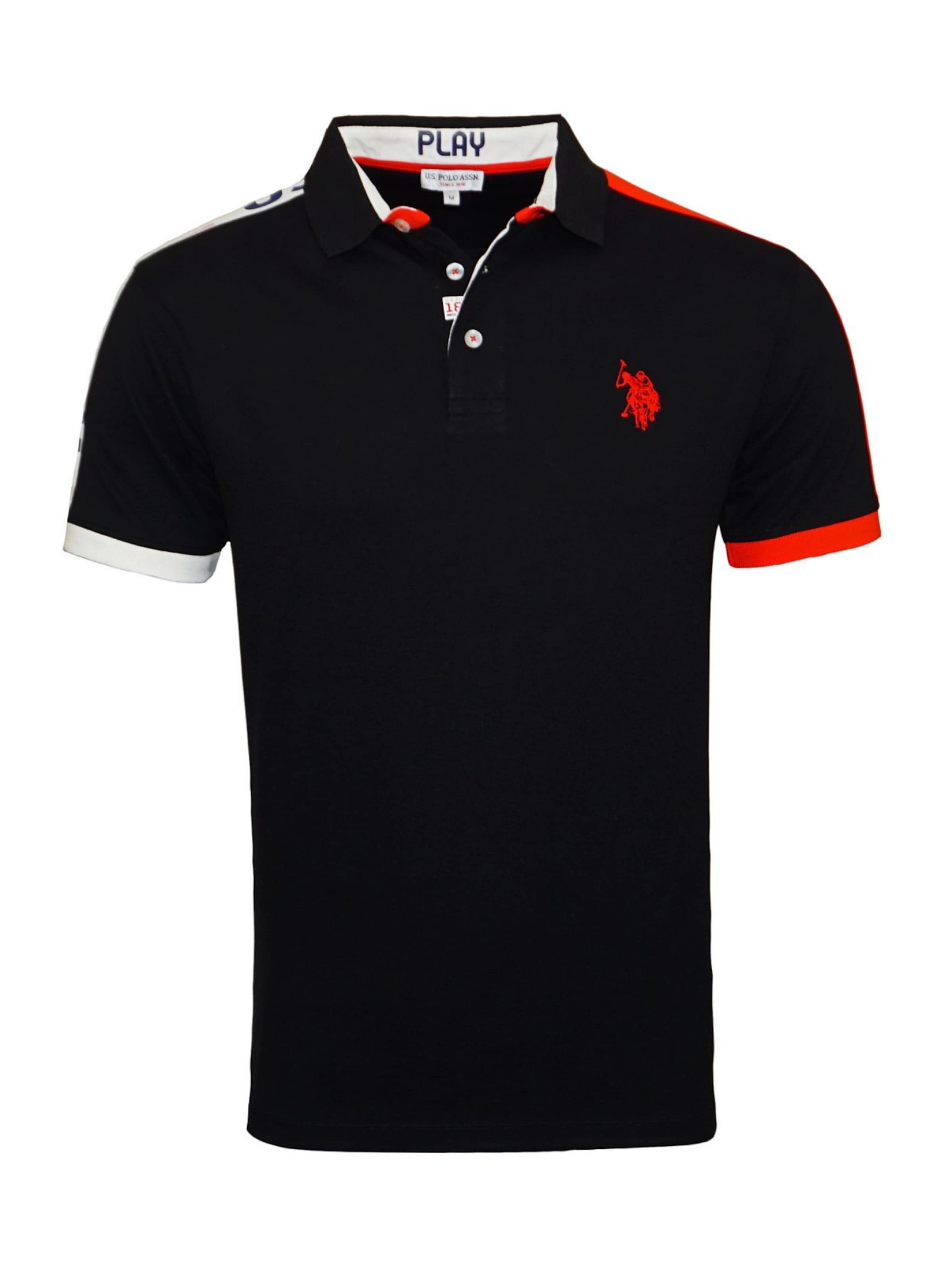 U.S. POLO ASSN. Футболка 'Play' в Черный: спереди