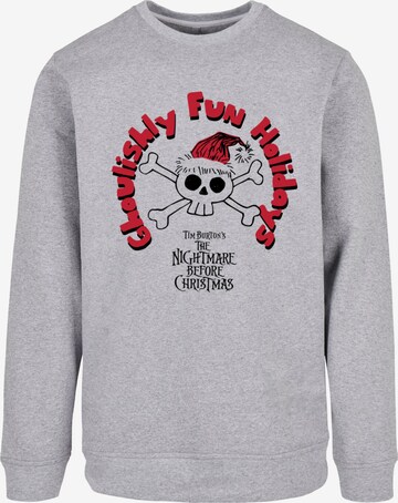 ABSOLUTE CULT Sweatshirt 'The Nightmare Before Christmas - Ghoulishly Fun Holidays' in Grau: predná strana