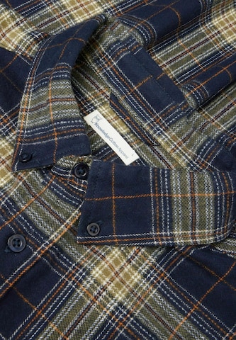 KnowledgeCotton Apparel Regular Fit Paita 'Dune' värissä sininen