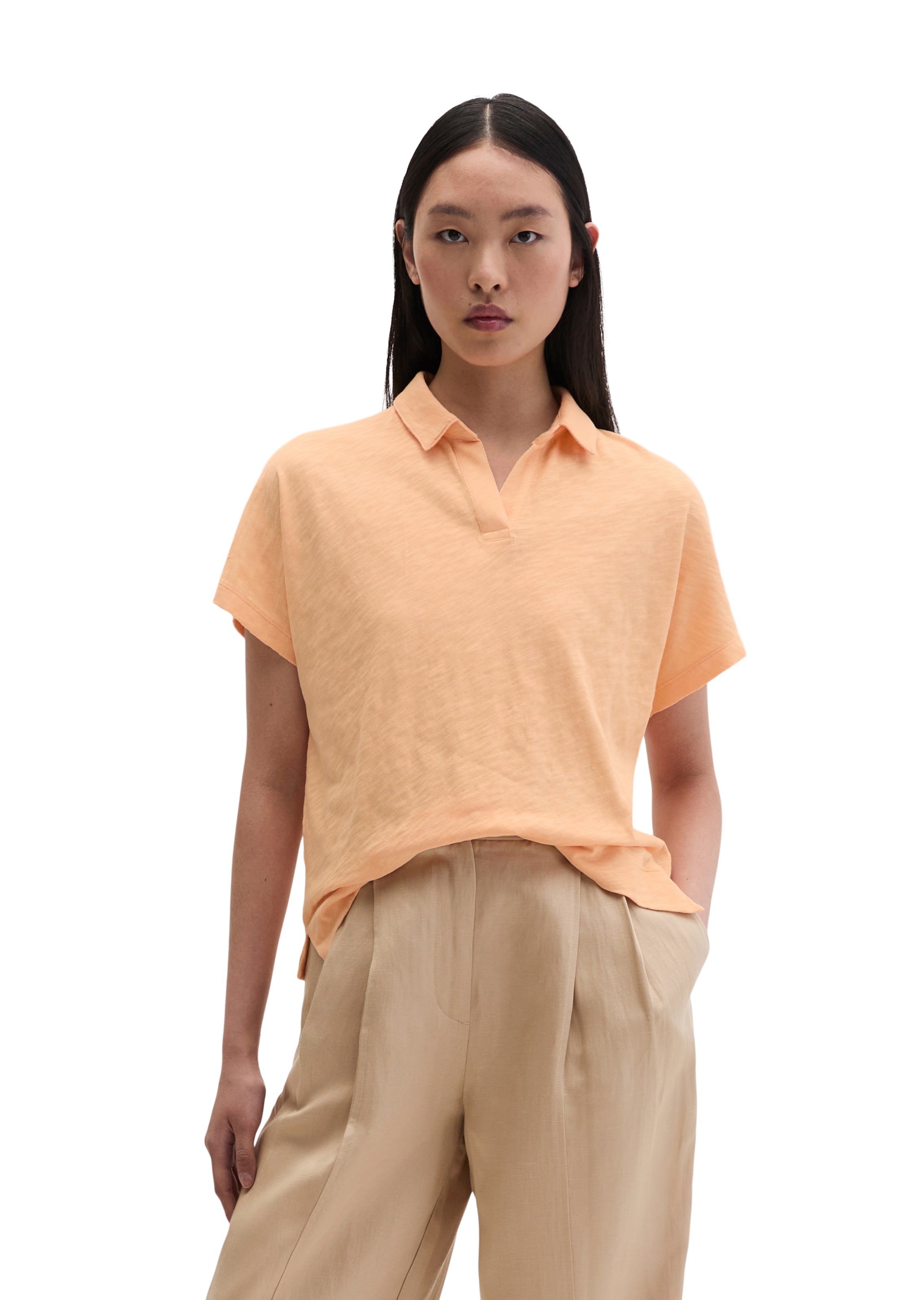 T-shirt Marc O'Polo en orange : devant