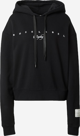 REPLAYSweater majica - crna boja: prednji dio