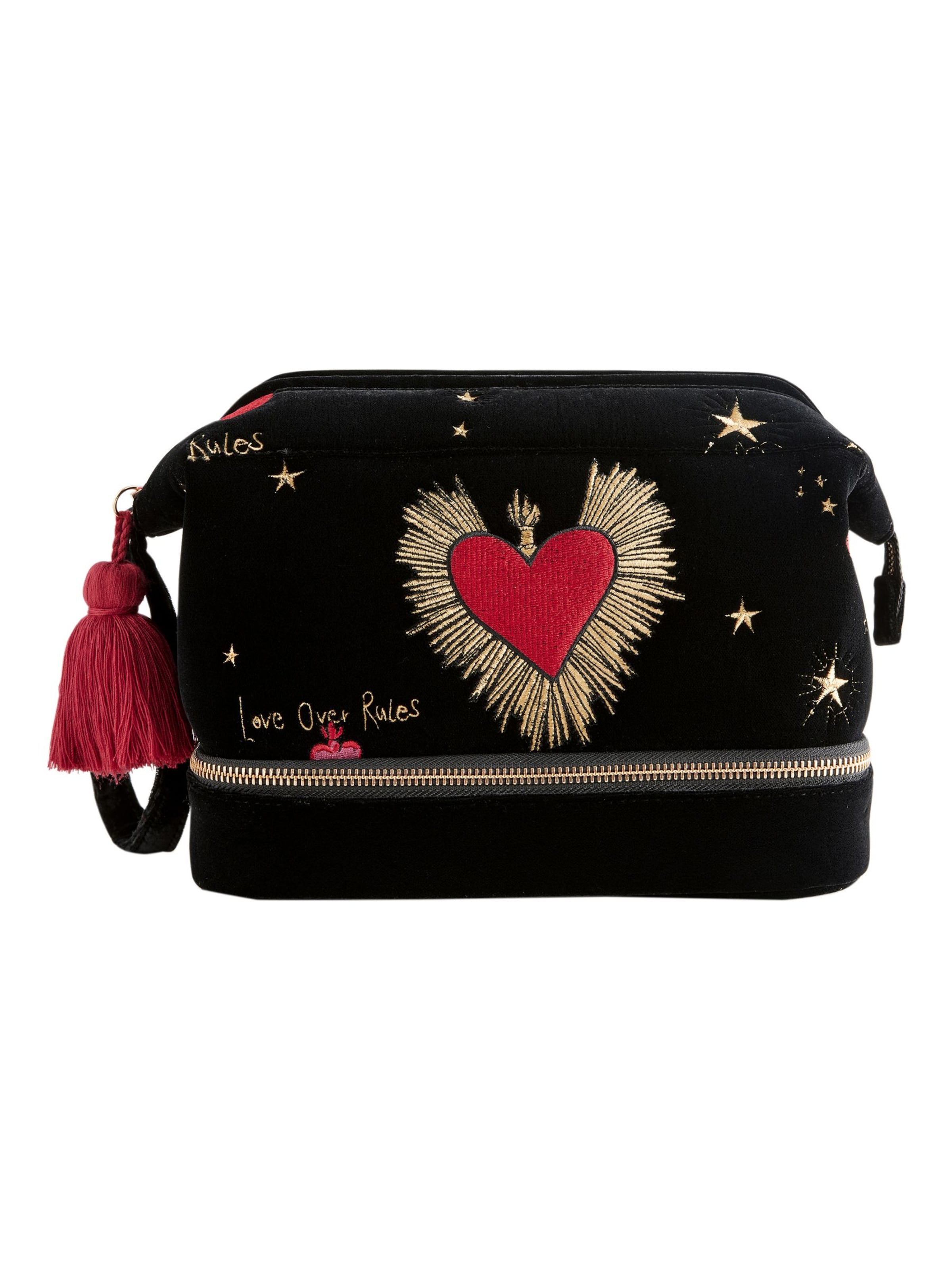 Rockett St George Kulturtasche in Schwarz: Vorderseite