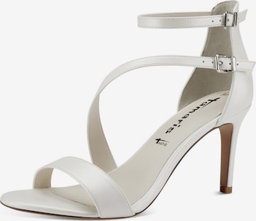 TAMARIS Strap sandal in White: front