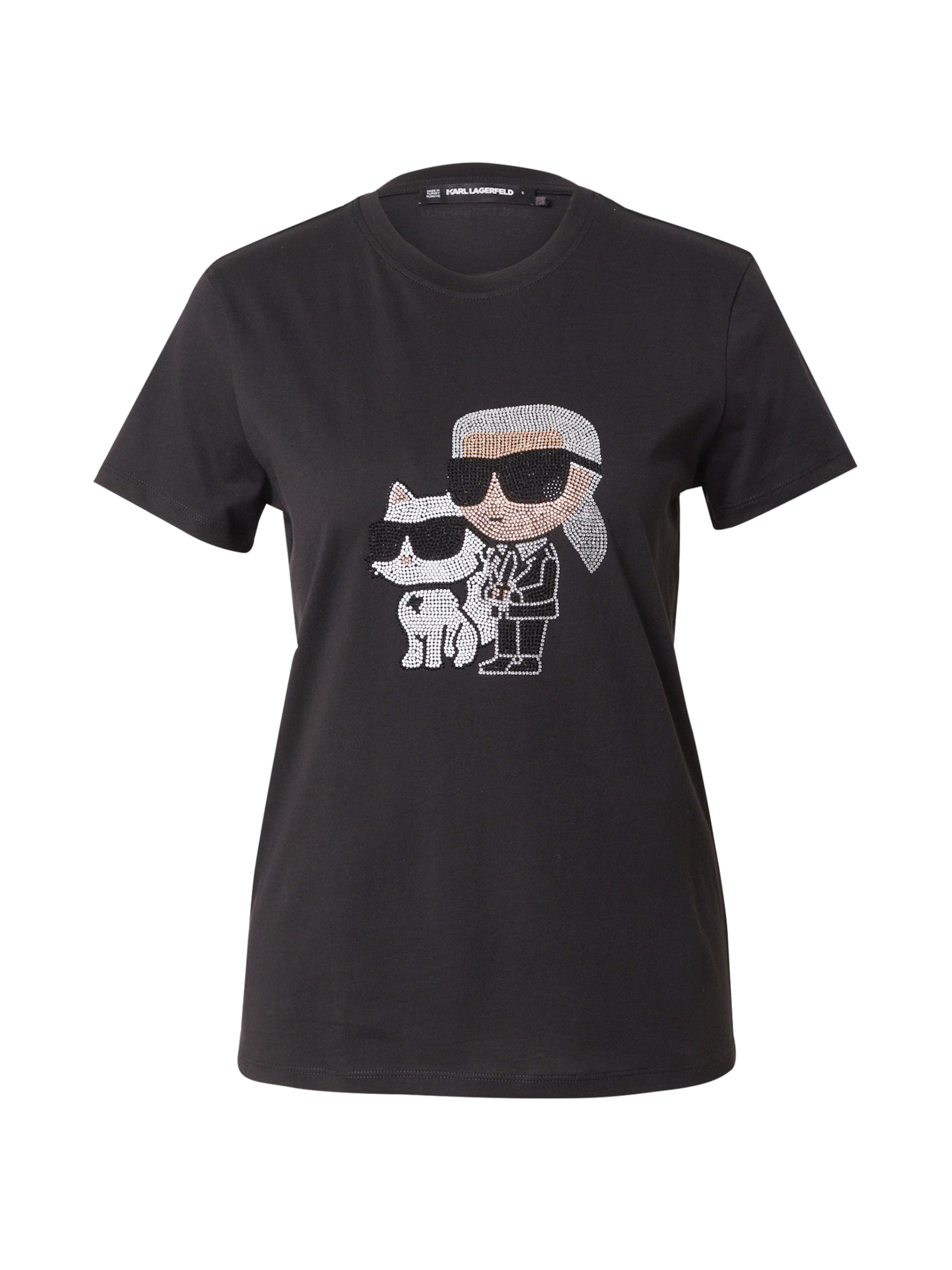 Karl Lagerfeld Тениска в черно: отпред