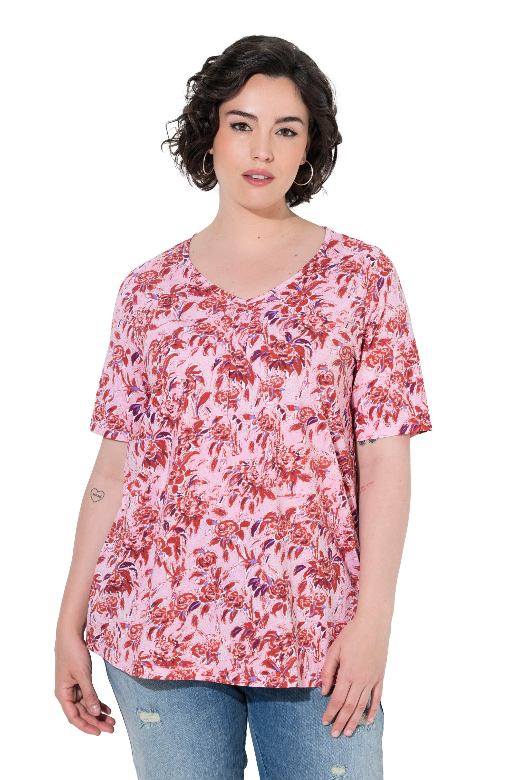 Ulla Popken Shirt in Roze: voorkant